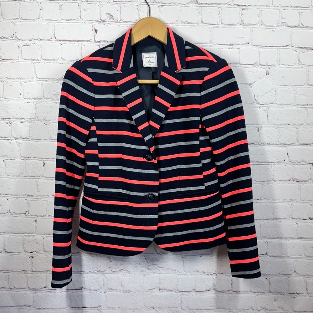 Gap Women's Long Sleeve Striped Collared Academy Blazer Multicolor Size Petite 0